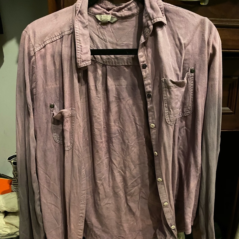 Ombré sleeve button down